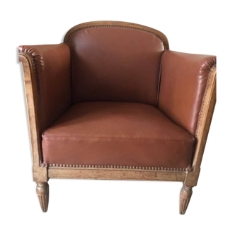 Fauteuil en cuir années 50