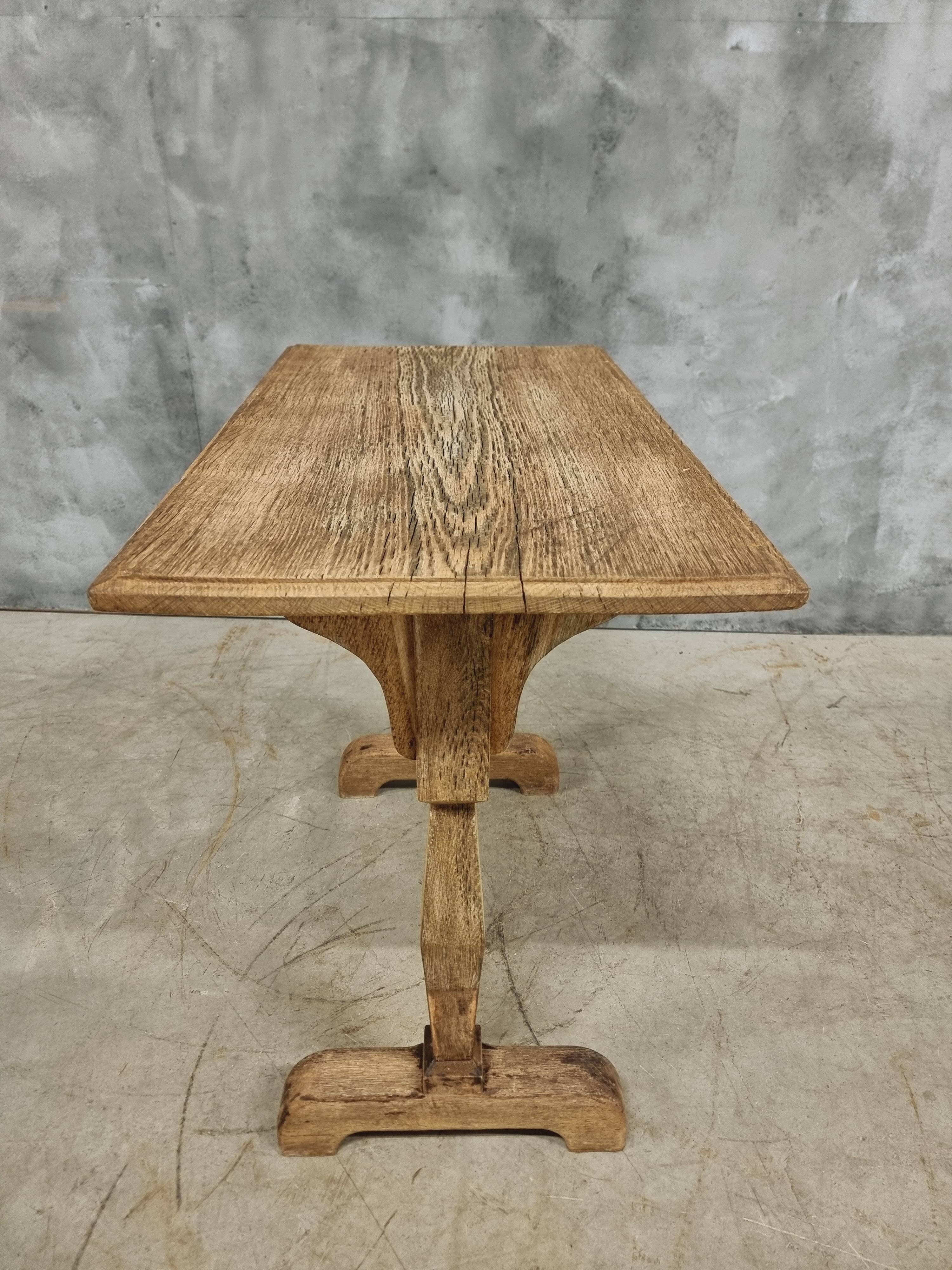 Antique French bistro table | 1920-1940 | Oak wood