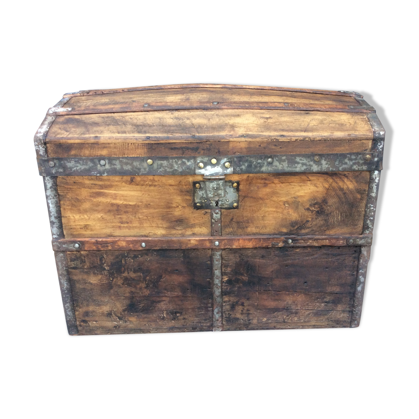 Authentic carriage trunk end 19 th century
