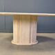 Vintage oval travertine dining table, 1970s