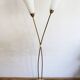 Sculptural Czech Floor Lamp with Twin Milk Glass Shades, 1960s