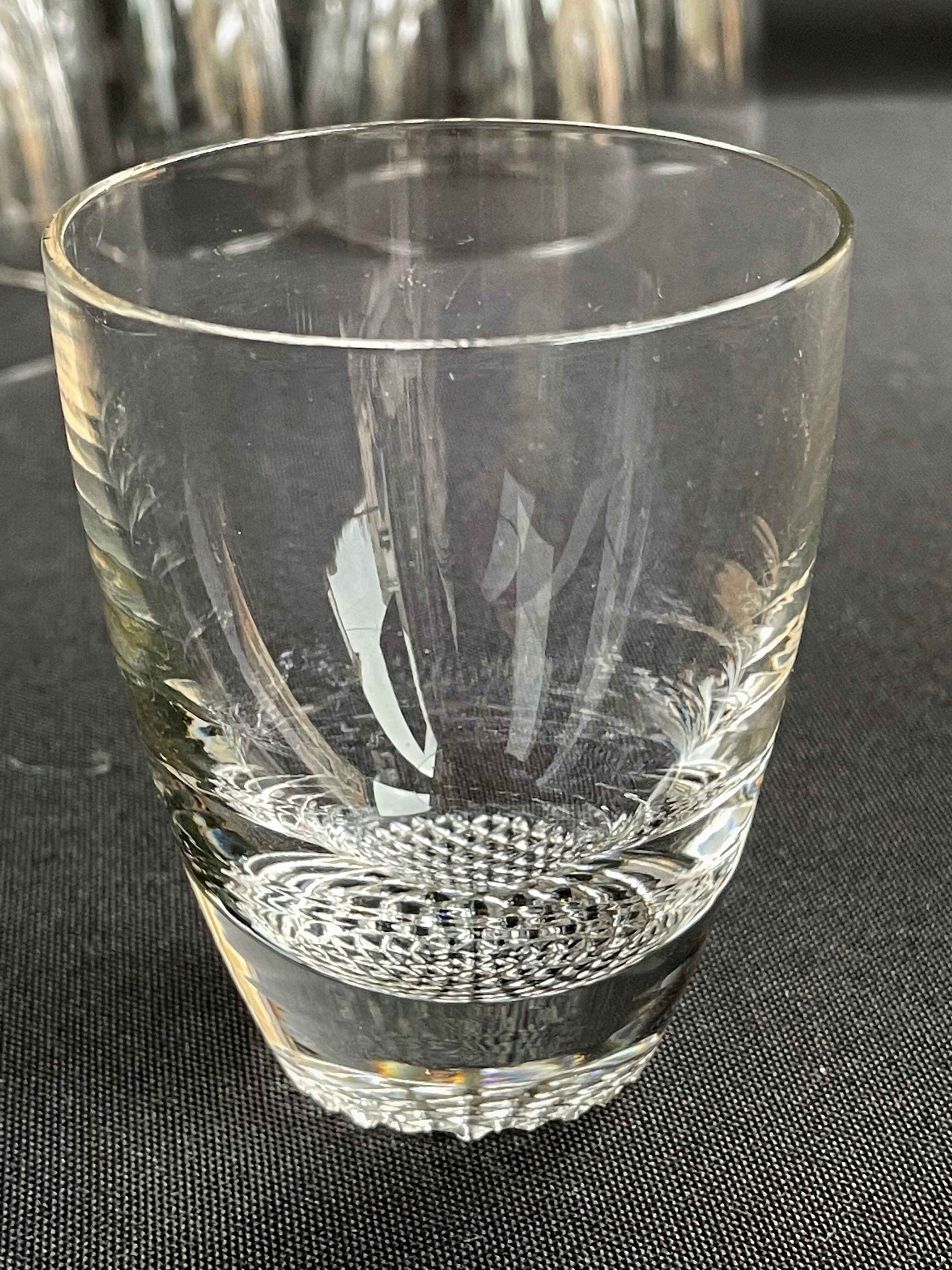 Large glasses (9) - Mid-century modern - Crystal