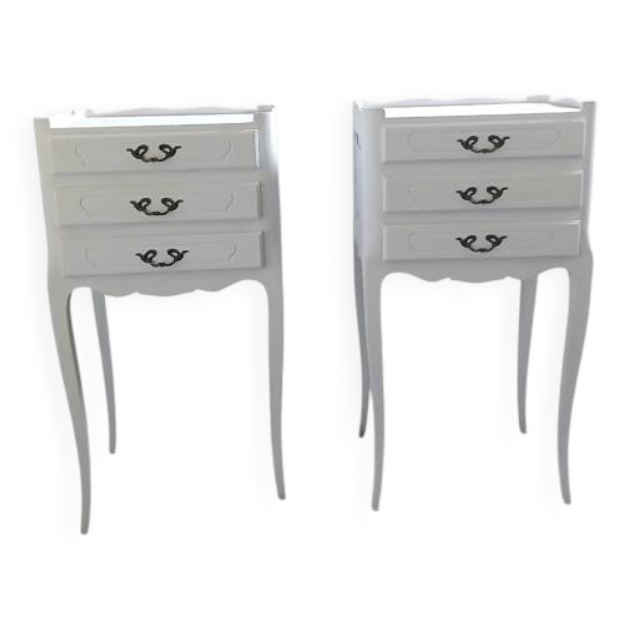 Pair of antique bedside tables