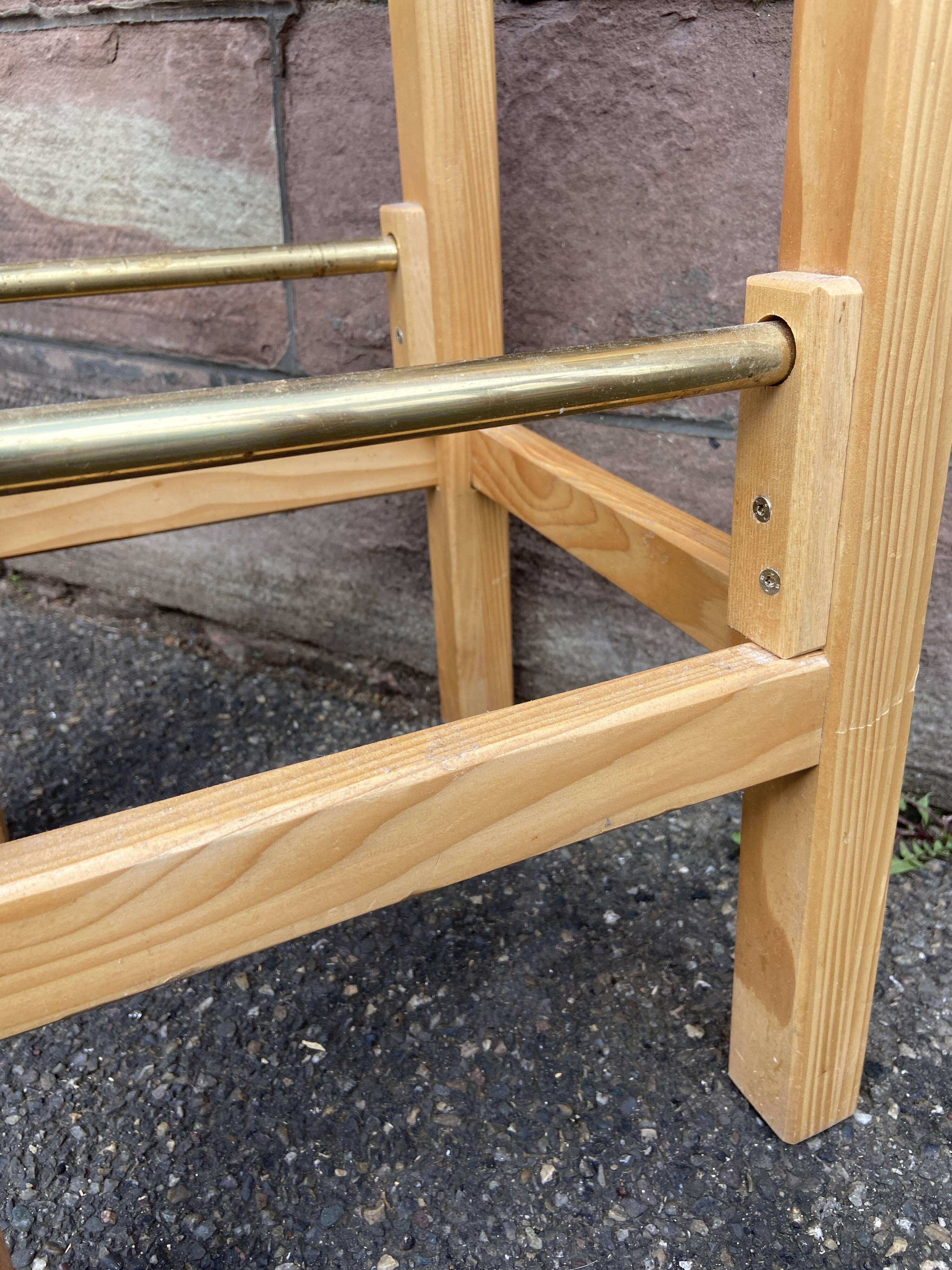 3 scandinavian design bar stools vintage pine