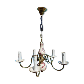 Suspension ancienne en porcelaine