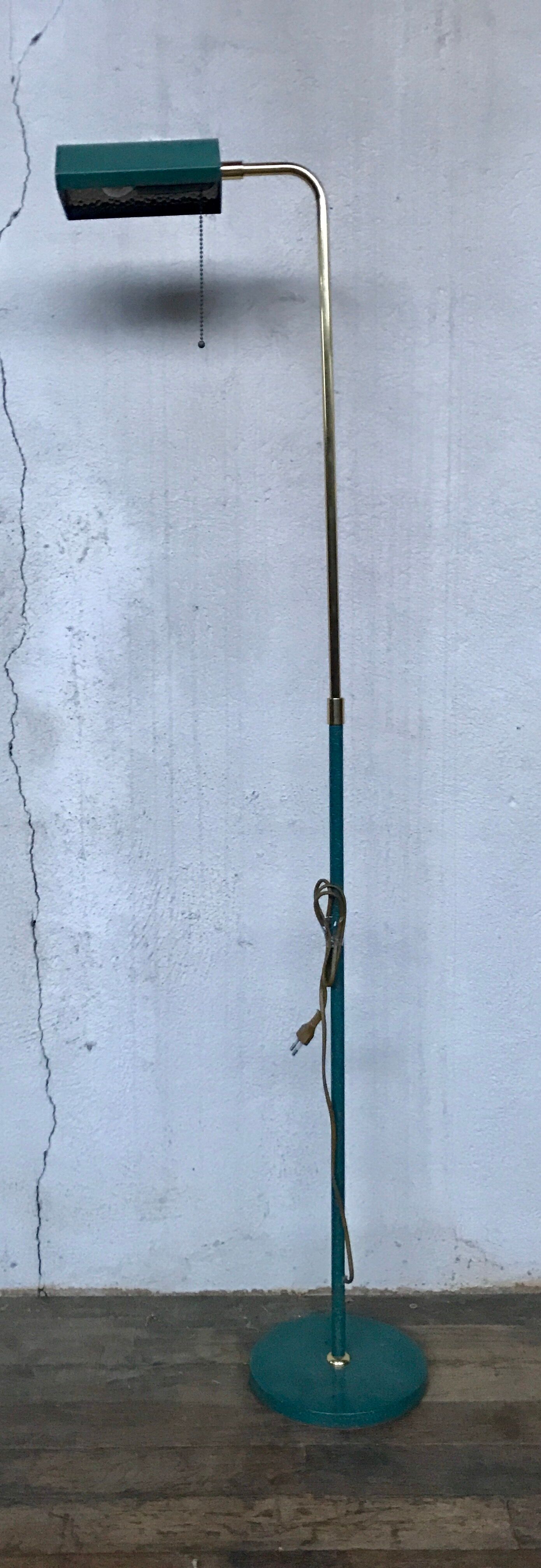 Vintage brass and metal lamppost (Deknudt)