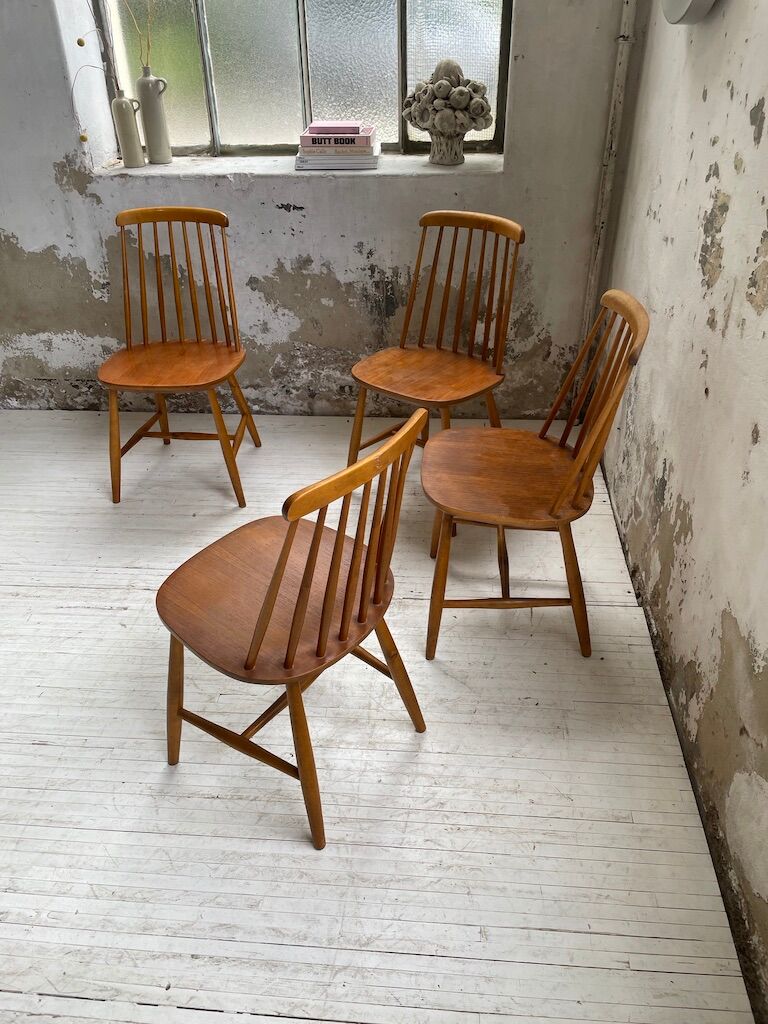4 Scandinavian chairs Sweden Stolfabrik