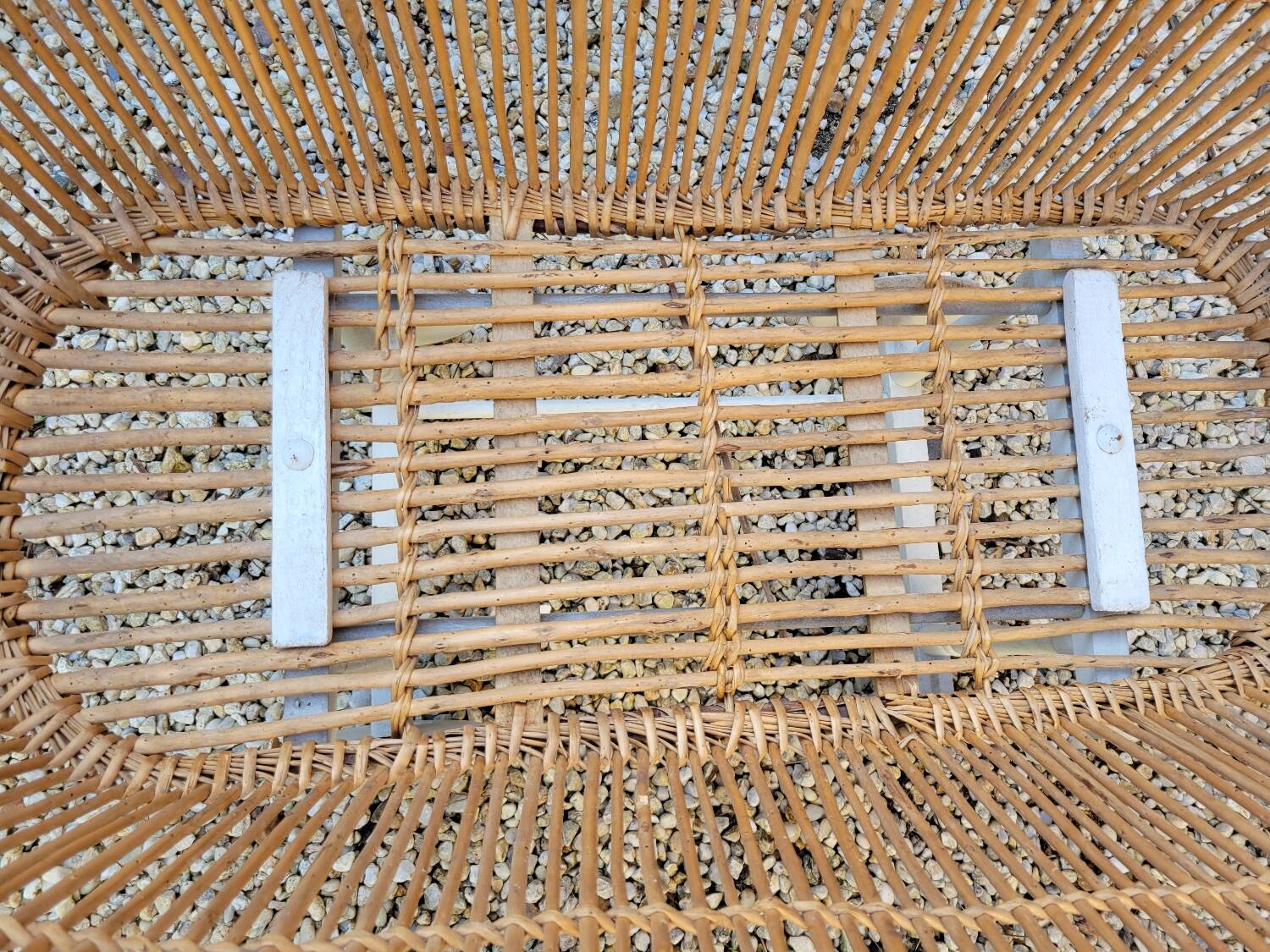 Wicker cradle on wheels, late 19th century