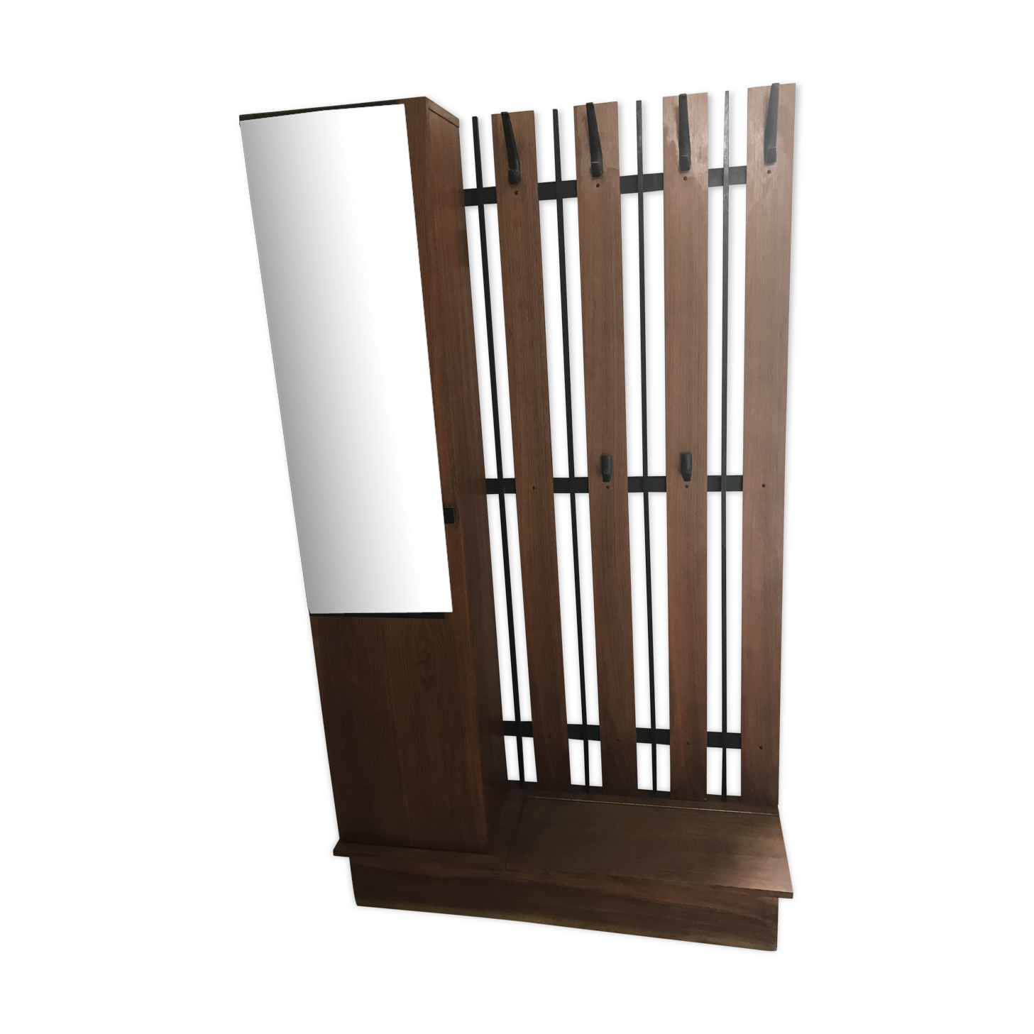 Vintage wardrobe wears mirror coats and Scandinavian design closet