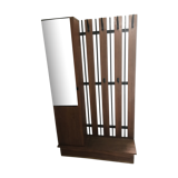 Vintage wardrobe wears mirror coats and Scandinavian design closet