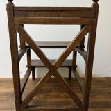 Library step ladder in oak