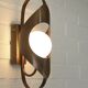 Brutalist sconce vintage wall lamp space age copper lamp 1970 light fixture