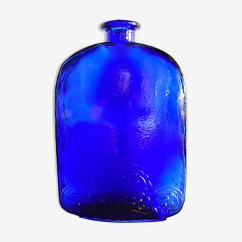 Flacon d’apothicaire en verre bleu cobalt