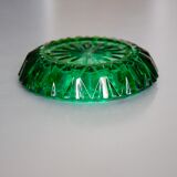 Vintage emerald green glass ashtray