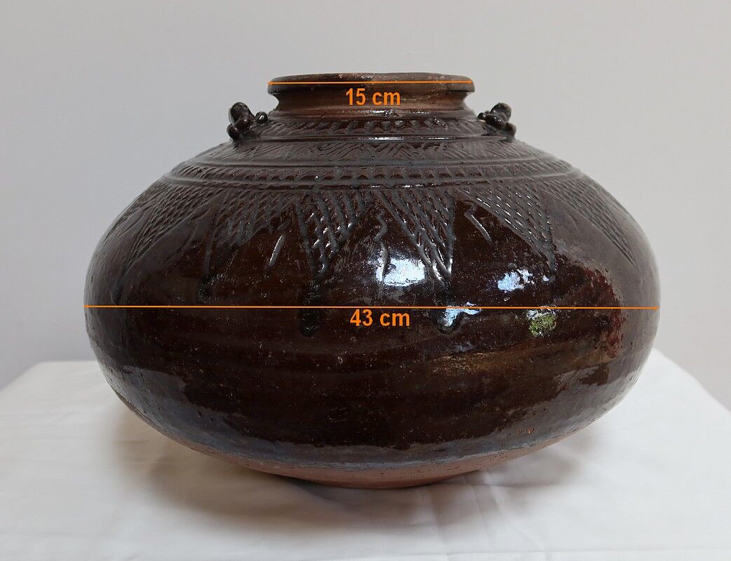 Glazed terracotta panse - 1900