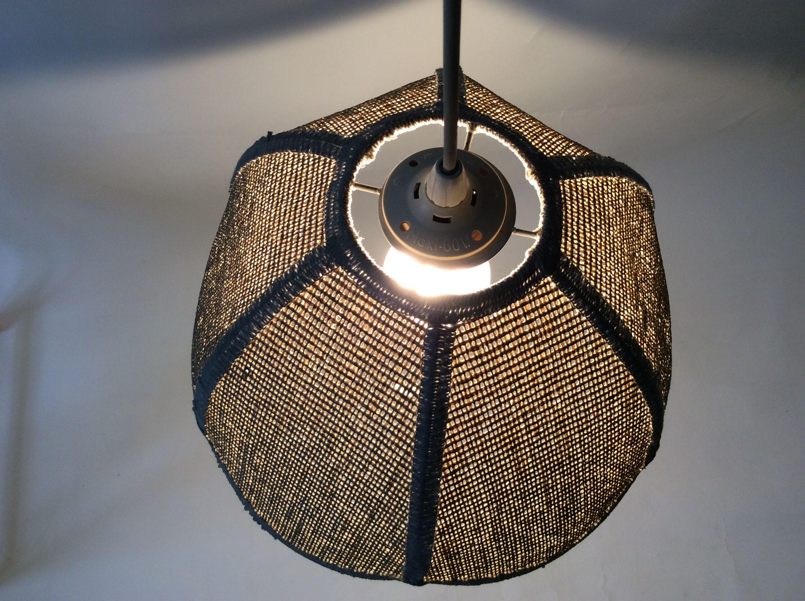 Vintage jute flower hanging