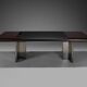 Walnut, Metal and Leather Hans von Klier “Il Ponte” Desk for Skipper, 1970s