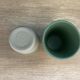 Vintage two-tone stoneware water service – Digoin Manufacture – Water green