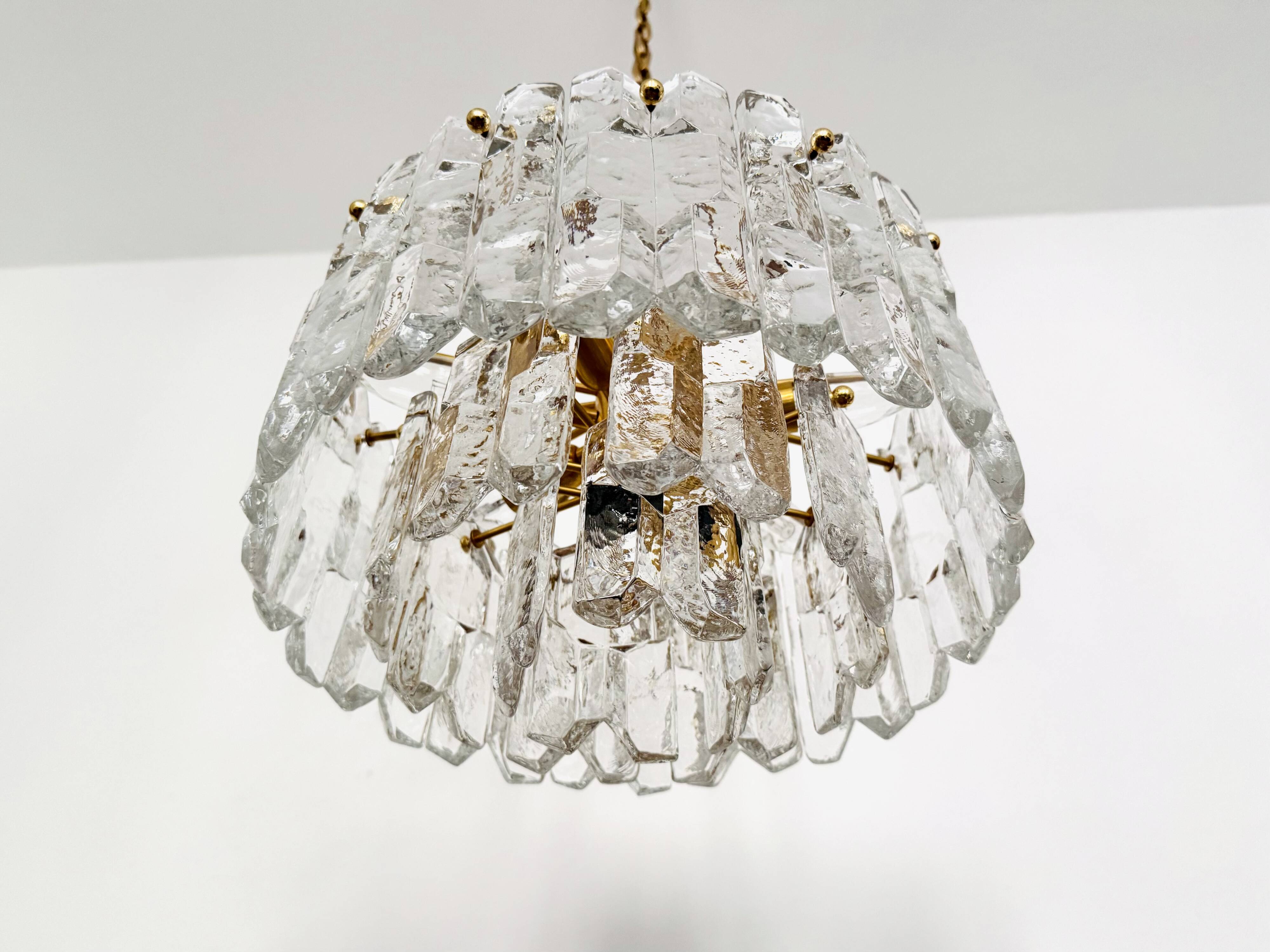 Palazzo Ice Glass Chandelier by J.T. Kalmar