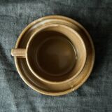 Coffee service of two cups and sub-cups - Brenne sandstone