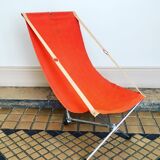 Siège transamac orange démontable vers 1955 par Lafuma