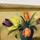 Oil painting of tulips signed Titus.