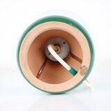 Vintage glass and ceramic table lamp osvetlovaci sklo valasske mezirici, 1970s