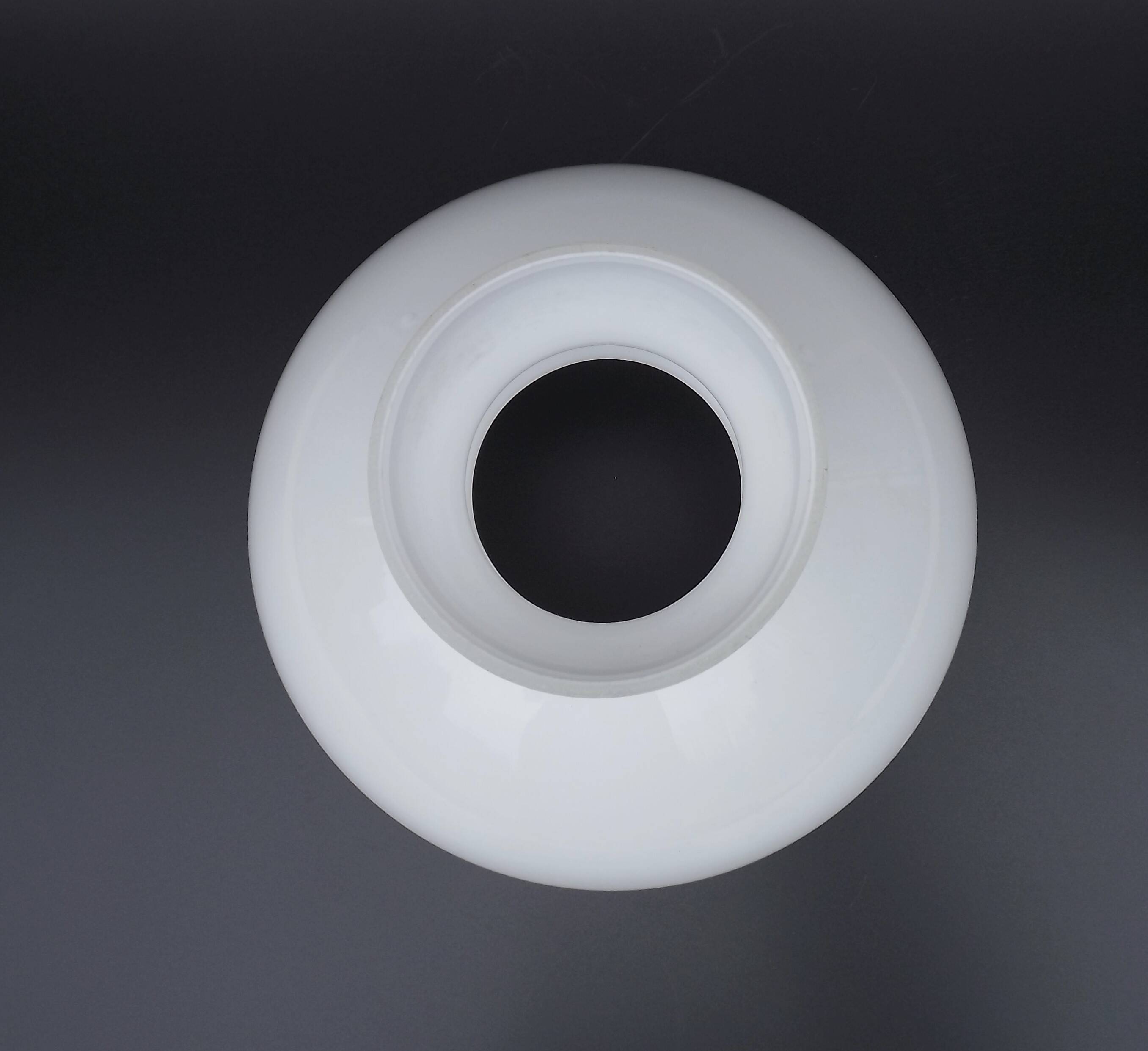 French Vintage White Opaque Glass Lantern Style Replacement Shade 0186