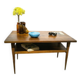 Vintage coffee table double tray