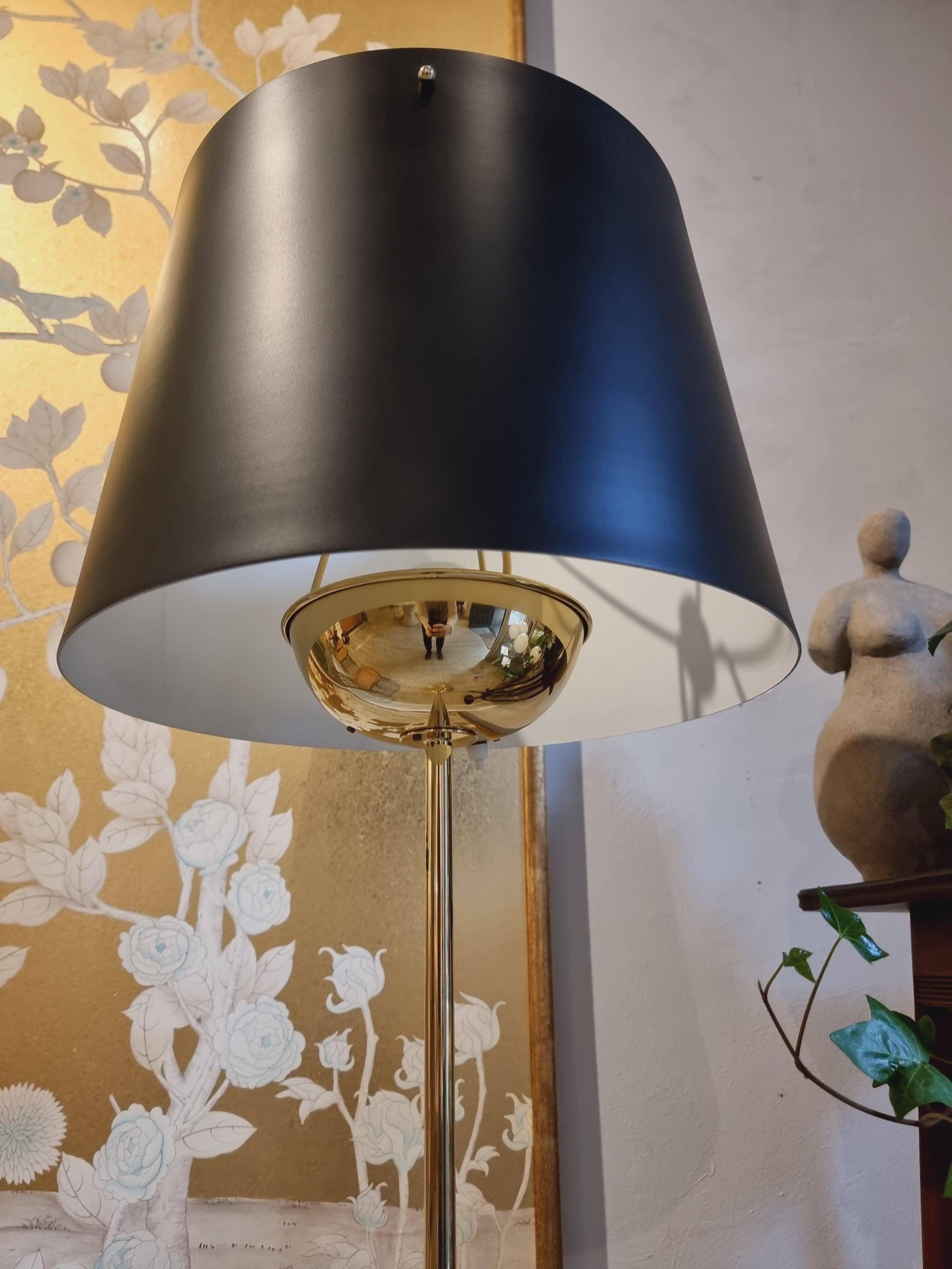 Josef Frank, floor lamp model 2564, for Svenskt Tenn, Sweden, 1950s. Beautiful patina.