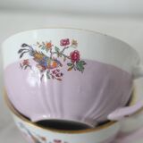 Set of 4 cups and sub-cups Moulin des Loups, vintage
