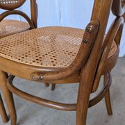 Set of 4 Mid-century Bentwood Cane Dining Chair, Thonet Style, 1970s Yugosl