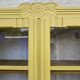 Antique yellow display cabinet