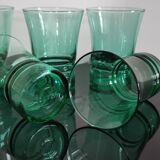5 verres apéritifs vintage excel vert