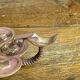 Bronze candlestick, card game decoration