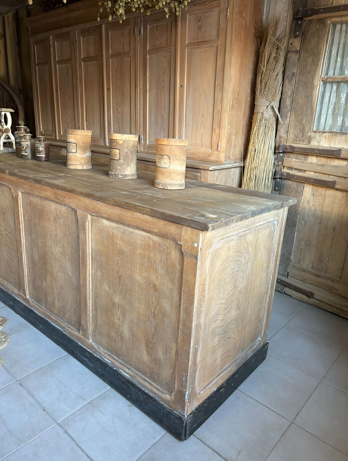Large antique sideboard with 12 drawers