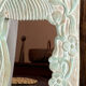 Carved wooden mirror