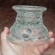 Pair of vintage clear glass double-function candlesticks, candle holders