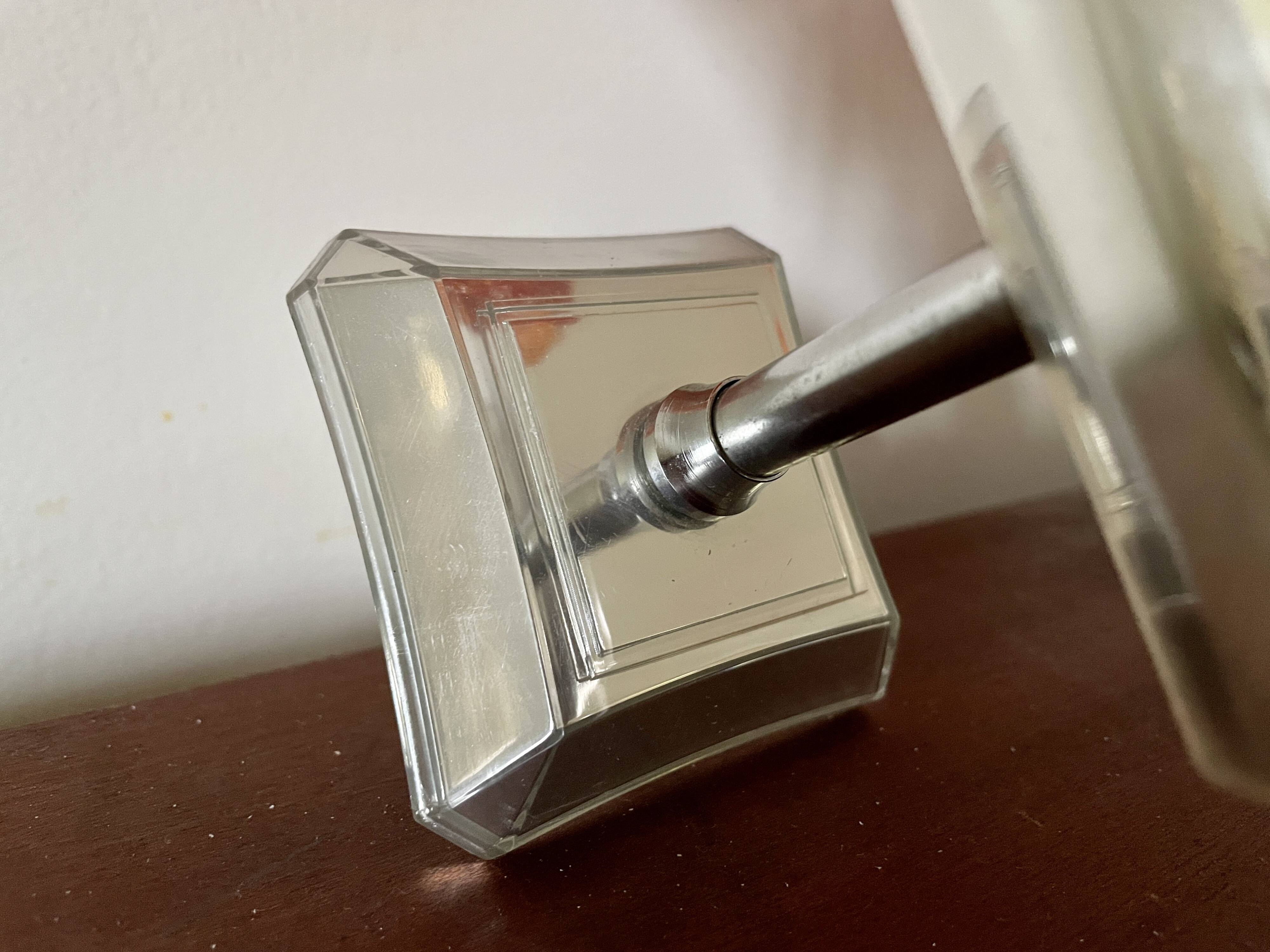 Pair of orange perspex wall lights from the 1950s.