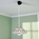 Lampe suspendue en verre de ferme du milieu du siècle