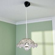Lampe suspendue en verre de ferme du milieu du siècle
