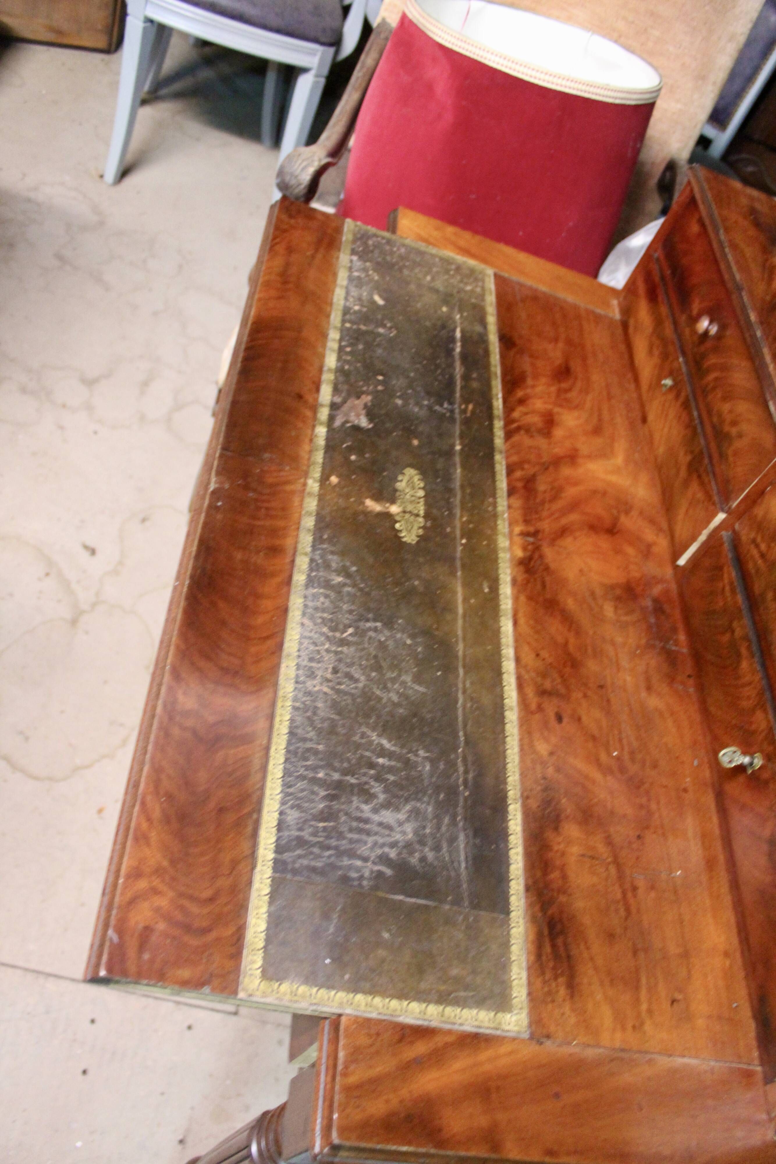 19th-century mahogany tiered desk