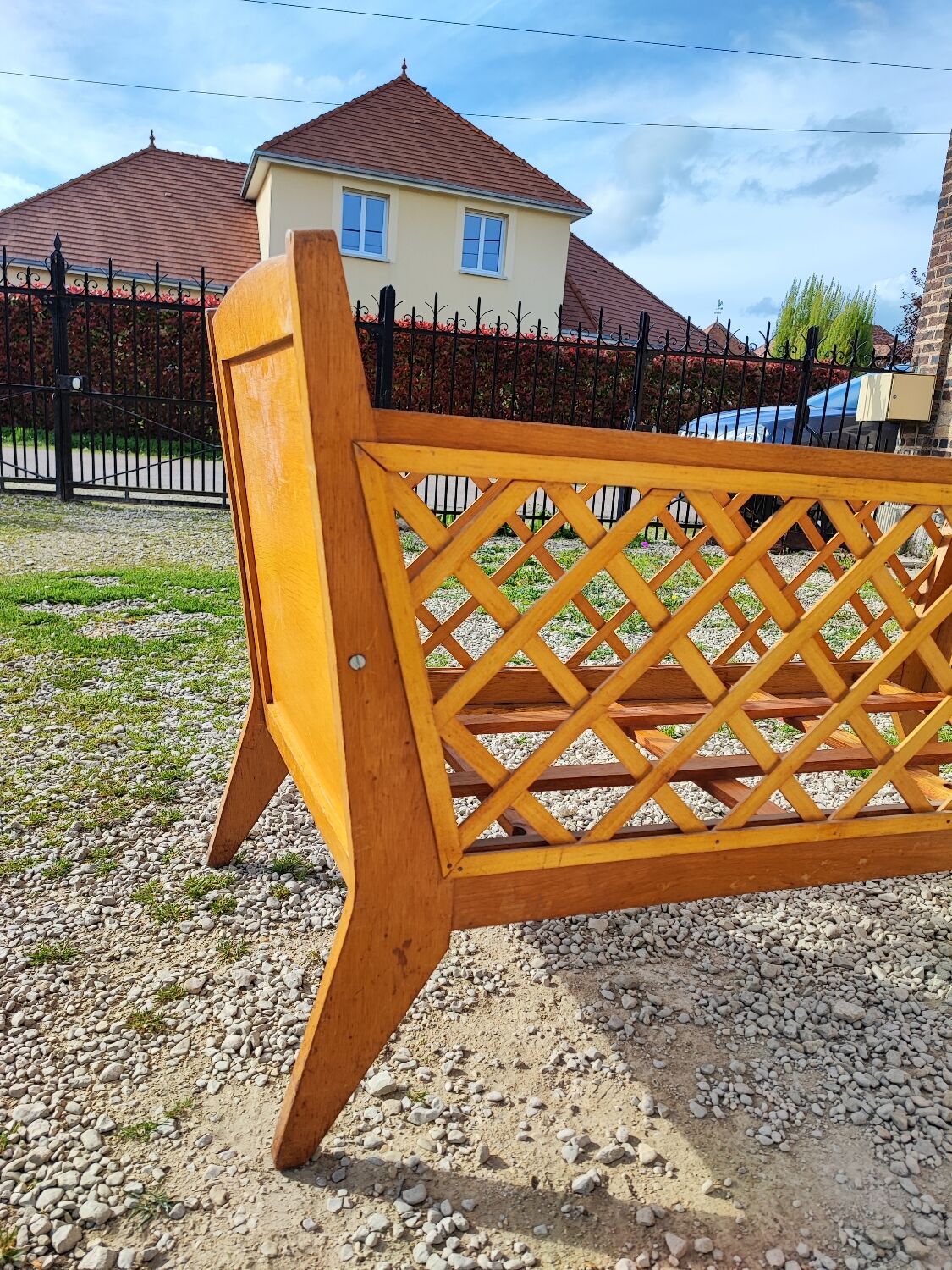 Bed child baby vintage wood