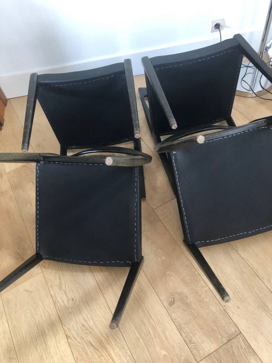 Série 4 chaises vintages style scandinave