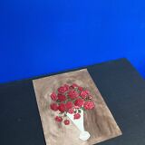 Watercolor with bouquet of roses