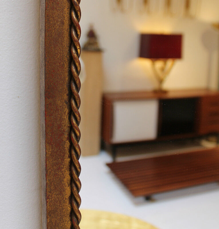 Mirror lighting in gilded wrought iron