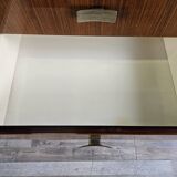 Mid Century Chest of Drawers in Mahogany, Brass and Glass