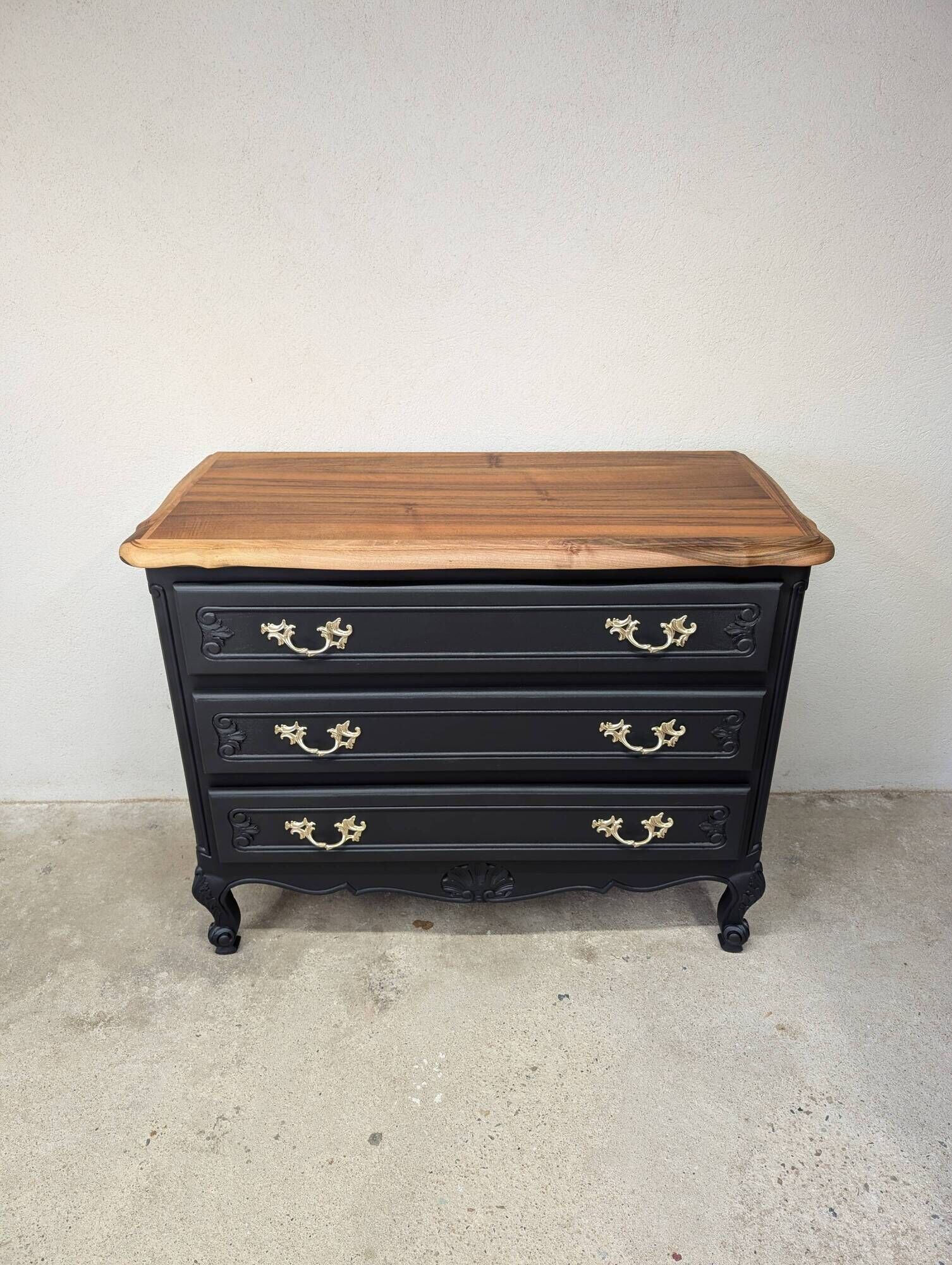 Vintage walnut commode refurbished