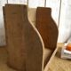 Raw wooden shelf