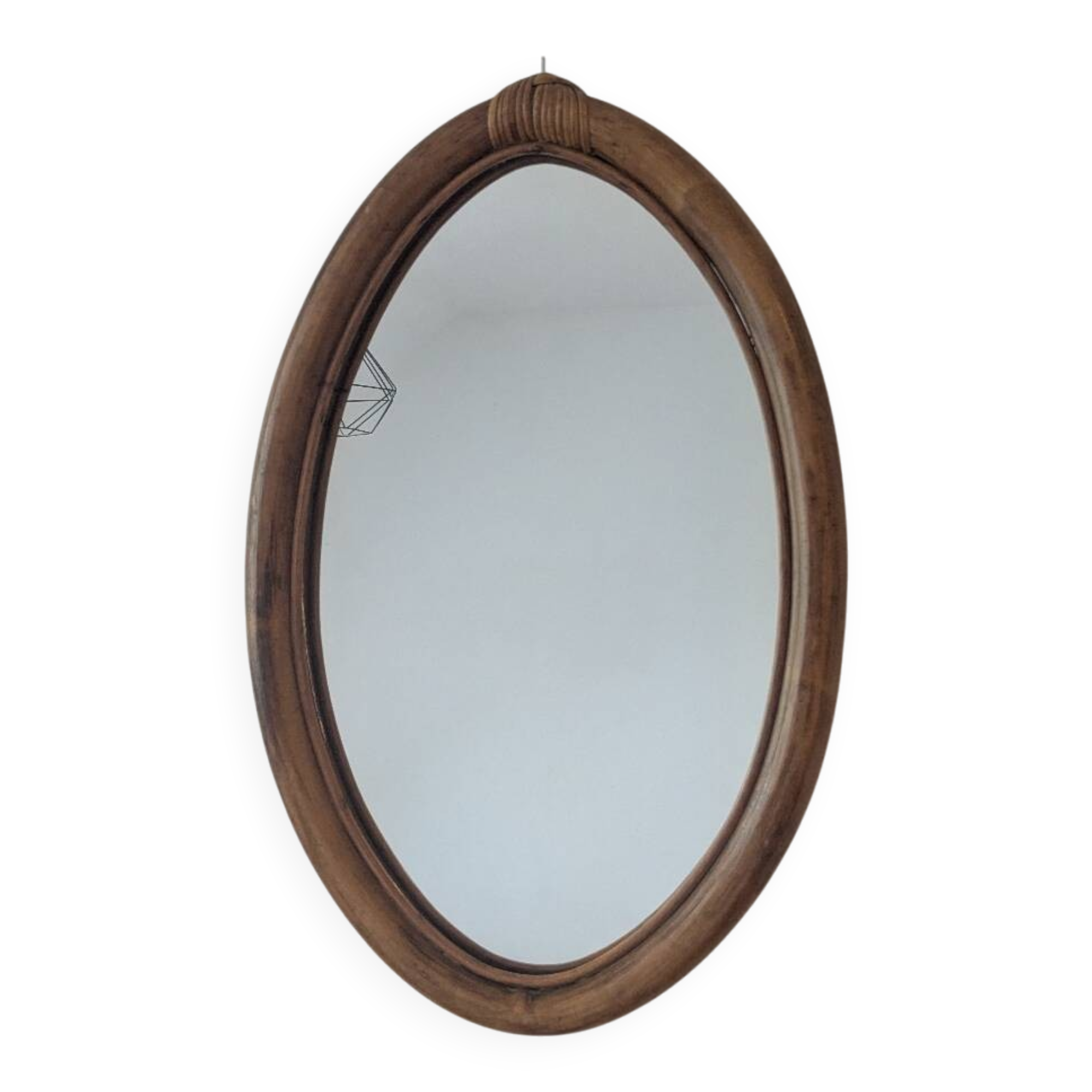 Vintage rattan mirror
